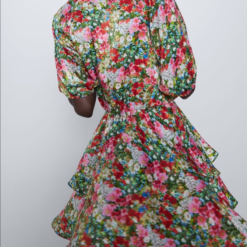 Zara Floral Print Mini Dress - Picture 11 of 15